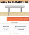 Easy installation guide with Five Pack Polished Chrome Round T Bar Cabinet Pulls, 4 Inch Total Length, with screws and tape measure included.