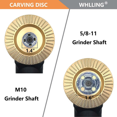 Four Piece Wood Carving Disc Set For 4 Inch Or Four And A Half Inch Angle Grinders With Five Eighth Inch Arbor Heavy Duty