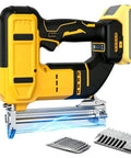 Heavy Duty 18 Gauge Cordless Brad Nailer And Electric Staple Gun delivers killer brushless performance for wood projects.