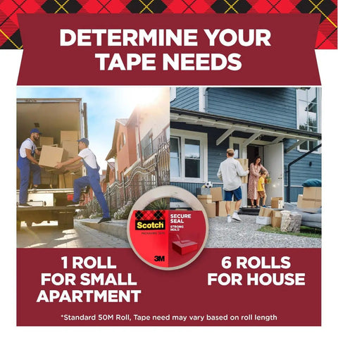 Moving supplies featuring Secure Seal Packing Tape For Shipping And Moving, 1.88 Inch Wide By 54.6 Yard Long, 6 Pack, used during transit.