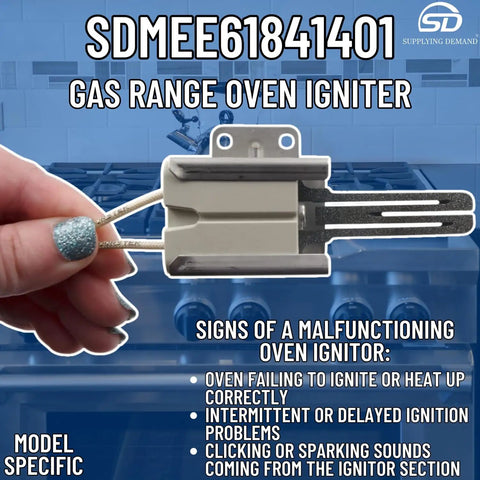 Gas Range Oven Igniter Replacement Model Specific Not Universal Fits Specific Appliance Models With Three And A Half Inch Igniter Body
