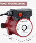 Hot Water Recirculating Pump With Stainless Steel Head And Aluminum Housing Three Quarter Inch NPT 93 Watt