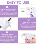 Easy steps to use Handheld Tagging Gun For Clothing And Quick Stitch Gun Kit With 6 Needles 2000 Fasteners In Black White