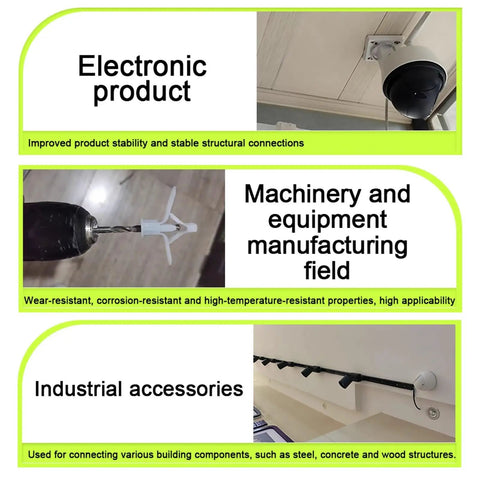 Heavy Duty Drywall Anchor Kit With Self Drilling Screws, No Pre Drill Required, Yellow Zinc Plated Carbon Steel Wall Mount Kit, 20 To 80 Pieces, Rust Resistant Hardware For Shelves, Pictures, TV Mounts And More. Self-drilling drywall anchor in use