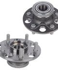 Rear Wheel Bearing And Hub Assembly Set Of 2 With ABS For Honda Civic 2004 2005 And Acura RSX 2002 2006 Rear Left And Right 5 Lug Compatibility OEM Replacement Ready For Easy Install shown in close-up view.