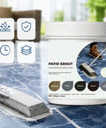 Heavy Duty Concrete Crack Filler Fast Drying Waterproof Sealant For Driveways Patios gray grout container on tiled surface