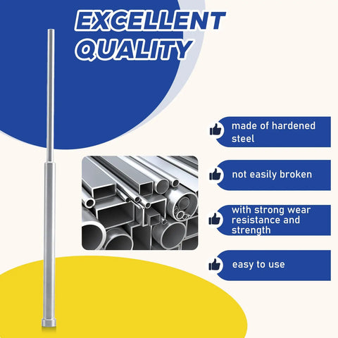 Extra Long Three Sixteenth Inch Pin Punch Set For Driving Pins In Or Out Of Workpieces, Hardened Steel Alignment Punch