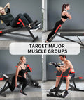 People exercising using Adjustable Weight Bench For Home Gym And Roman Chair, 500 Lb Capacity, Decline Or Flat Bench
