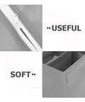 Set Of Three Foldable Cloth Underwear Organizers To Chill Out Drawer Chaos And Keep Your Closet Fresh While Giving Delicate Bras Extra Love During Your Busy Weekday Hustle, showing soft grey fabric and zipper detail.