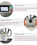 Top Shelf Semi Automatic Glass Jar Vacuum Capper And Tin Cap Sealer For 110V Home Kitchens control panel with touch screen and vacuum features