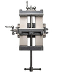 Heavy Duty Cross Slide Drill Press Vise With Extra Tall Jaws Sliding Clamp Handle And Precision Castings For Knockout Grip and detailed top view.