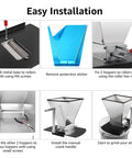 Step-by-step installation of Homebrew Malt Mill Grain Crusher With Adjustable Roller Gap Manual Metal Grinder Stainless Steel