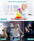 2K Indoor Home Security Camera With Crystal Clear Night Vision for child, pet, elder monitoring, and anti-theft detection