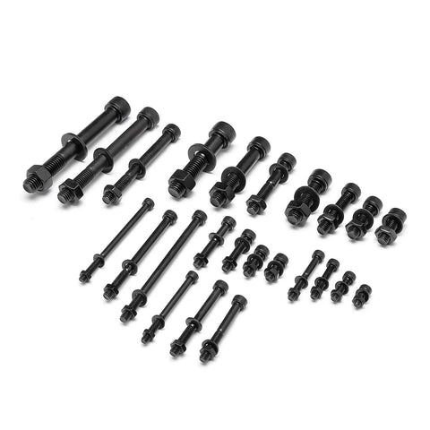 434 Piece Metric Bolt Kit With M5 M6 M8 M10 M12 Screws Nuts Washers And Hex Socket Head Cap Screws Grade 12.9 Steel Cylindrical Heads