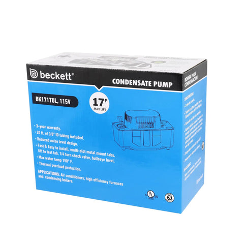Box of Automatic Condensate Pump With Safety Switch For HVAC Equipment 115 Volt 17 Foot Lift 112 GPH