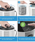 Step-by-step guide to installing Replacement Filter For Shark Vacuum Cleaners 99.97 Percent Particle Capture Two Pack in air purifier.