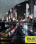 Night city view through 14 Inch Rear Wiper Blade for Mazda 3 and CX Series SUVs CX5 CX7 CX9 Lexus GX470 IS300 RX330 RX350