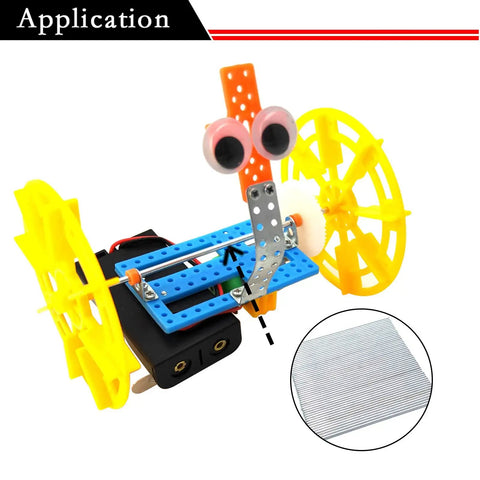 DIY RC model with gears and colorful parts, featuring 2mm Diameter STEM Toy Shaft Rods Set, 100 Pcs Round Axles For DIY RC Cars Boats And Helicopters.