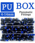 Top Notch B Kit 60 Pcs Boxed Set Of Air Straight Pneumatic Fittings For Quick Connect Push In Connector Pipes Valves That Run Smooth And Hold Tight For All Your Compressed Air Projects Without Any Snagging Or Leaking Issues Right Out The Gate. PU box 4-14mm pneumatic fittings set