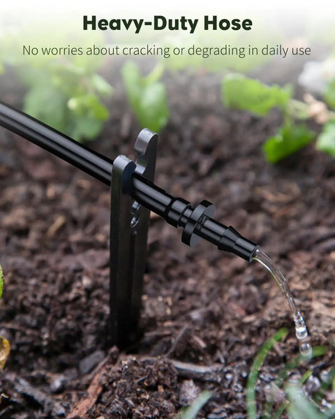 200 Ft 1/4 Inch Drip Irrigation Tubing Blank Distribution Tube PVC For Garden Watering System with water flow in soil