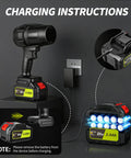 Cordless Handheld Leaf Blower Beastly Power 100000 RPM Brushless Motor With Two 3.0Ah Batteries And Fast Charger charging setup