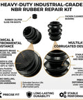 Brake Caliper Rebuild Kit With Caliper Slide Pin Boots And Sealing Rings Rubber Bushings And Repair Components For Automotive Brake System Replacement 4 Pack Compatible With Honda Chevy Pontiac showing rubber components.