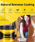 Woman polishing wooden table with Beeswax Wood Polish And Conditioner Kit For All Finishes With Waterproof Restorer Multipurpose.