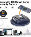 10000mAh Rechargeable Lantern With 3000LM Output 6500K Daylight Brightness Crazy Long Battery Life for charging devices