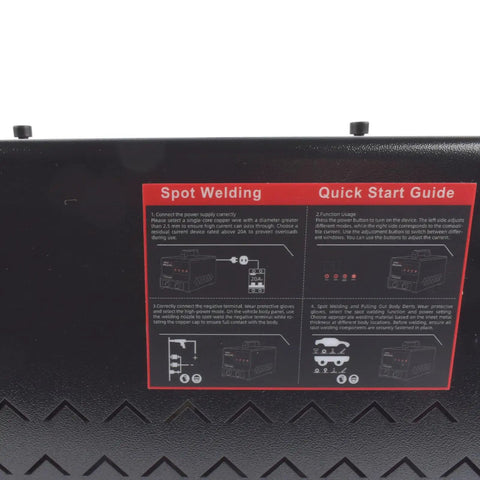 Spot Weld Dent Puller Kit 3500W 110V Car Body Dent Repair instructions panel with weld mode guide