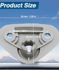 Sun Visor Mount Clip For Subaru Forester Impreza Crosstrek Gray LH And RH Side Visor Clips shown with detailed measurements