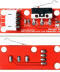 Front and back view of a mechanical endstop switch module with connector for 3D printers, part of the 10 Piece Mechanical Endstop Limit Switch Module With 70cm Cable For 3D Printers CNC RepRap Arduino Mega 2560 RAMPS 1.4 Plug And Play Endstop Switch Set No Fuss Easy Install