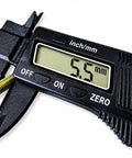 Digital caliper measuring bolt from Beefed Up Barrel Nut And Bolt Fastener Set For Furniture, Heavy Duty Cross Dowel Connectors Kit