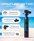 Mini Scuba Tank 0.5L Portable Diving Tank Up To 10 Minutes Pony Bottle Reusable Lung Tank 3000 PSI Max Pressure For Emergency
