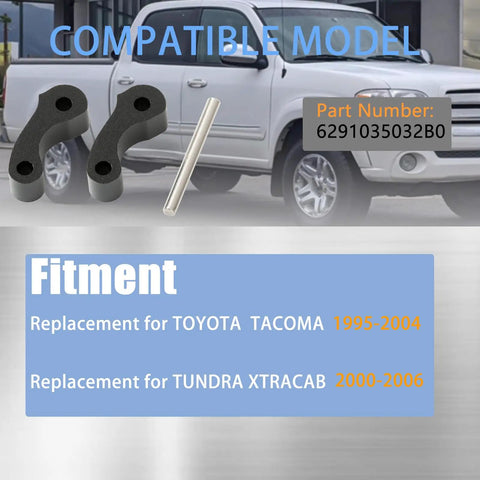 Toyota Tacoma Rear Window Latch Hinge Pivot Replacement Kit For 1995 To 2004 Tacoma And 2000 To 2006 Tundra Xtracab Black