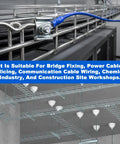 Galvanized Wire Connector Clips 100 Pack Heavy Duty Wall Cable Tray Holder with cables secured on a sturdy metal tray.