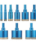 10 Pcs Diamond Hole Saw Kit With Vacuum Brazed Tile Drill Bits For Porcelain And Granite Cutting Dry Or Wet Sizes 1/4 To 2 Inch For Hand Drills And Bench Drills Super Durable Set, sizes shown