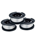 Replacement Trimmer Line For Weed Eater 0.065 Inch, 30 Feet, 3 Pack, Genuine OEM Spool visible with nylon string, compatible models