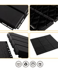 Interlocking Deck Tiles Waterproof Outdoor Flooring 12x12 Inches Gray 27 Piece Set For Patio Garden Deck Poolside