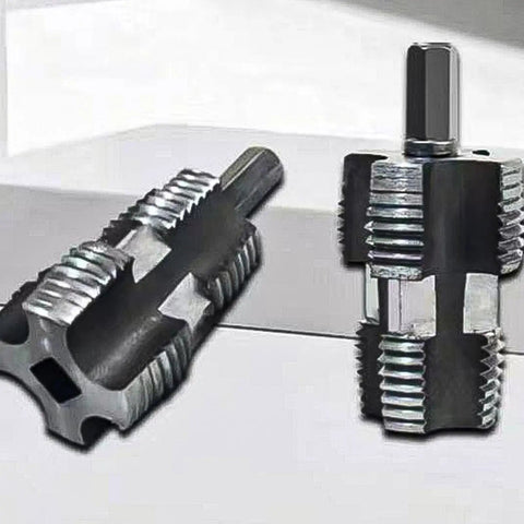 Heavy Duty Portable Pipe Internal Threader with durable metal construction, designed for 1/2, 3/4, and 1 inch threads.