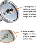 Gas Range Burner Dial Knob Replacement For Samsung Ovens And Stoves Compatible With NX58 series, metal and plastic components shown