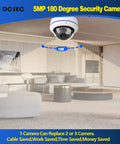 Tough As Nails 5Mp 4In1 Hd Tvi Cvi Ahd Dome Security Camera delivers 180 degree fisheye coverage in a modern interior.