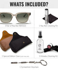 Dope Square Shaped Non-Polarized Sunglasses For Men And Women With Light Grey Gradient Lenses Includes Official Eyewear Kit