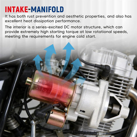 Starter Motor Replacement Easy Install Plug And Play Fit For 13HP 420cc Engines And Generators in engine setup