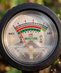 Close-up of dial on 2 In 1 Soil pH And Moisture Meter Plug And Play No Battery Needed Portable Garden Tool For Gardens Lawns And Indoor Plants