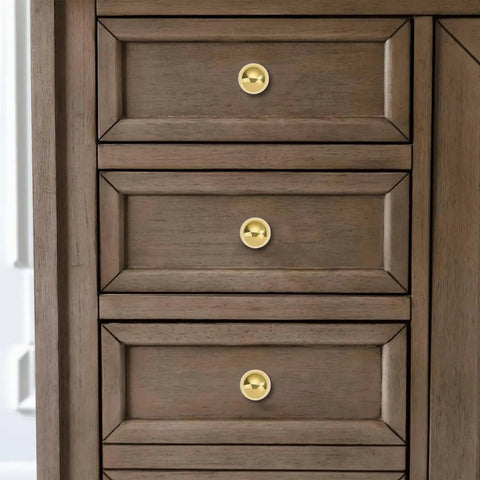 5 Pack Solid Unlacquered Brass Cabinet Knobs Round Ball Real Drawer Hardware For Kitchen Dresser Built Different Finish Game Changer Decor Heavy Duty Smooth Operator 1 Inch Diameter