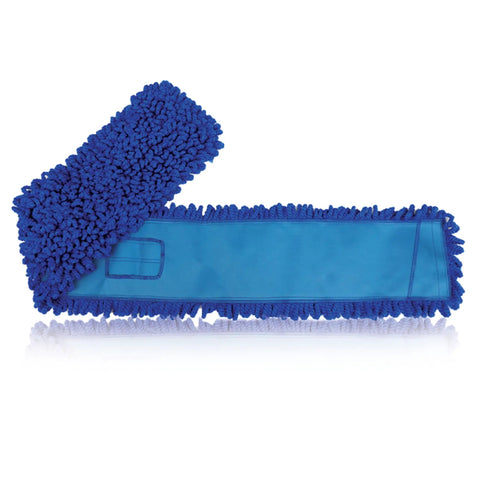 36 Inch Microfiber Dust Mop Head Replacement For Commercial Cleaning Large Washable Mop Head Durable Sweeper For Janitorial Supplies And Floors Blue With Looped Ends To Reduce Lint And Fraying For Pro Grade Performance