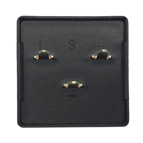 Back view of Three Pin LED Electronic Flasher Relay Module For Fixing LED Turn Signal Bulbs And Hyper Flash Compatible With GM cars