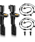 Carbhub ABS wheel speed sensor set for Jeep Wrangler JK, 4 pcs; front and rear left and right with wiring harnesses