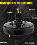 Rugged Vacuum Power Brake Booster Assembly For Honda Civic Acura Csx Fit CR Z And Insight top view showing compact structure and key components.
