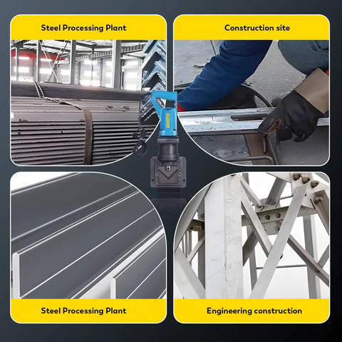 1600W Hydraulic Angle Iron Cutter Electric Steel Cutting Tool For Stainless Steel in steel processing plant and construction site.
